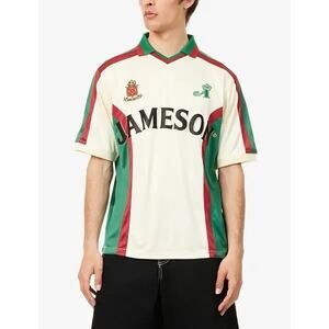 Awake NY Jameson Irish Whiskey Soccer Jersey T-Shirt Blokecore Retro Spell Out S